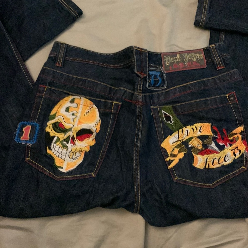Pepe embroidered jeans